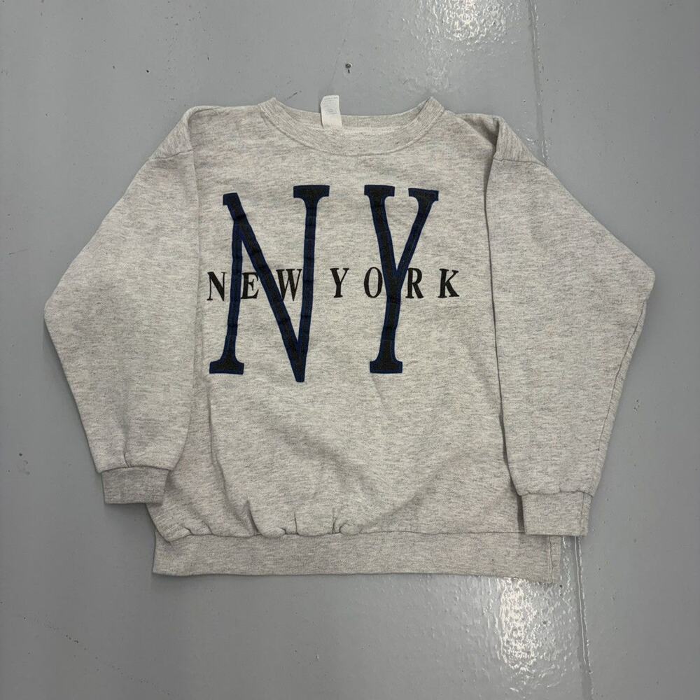 Vintage 70s New York Grey Boxy Raglan Sweatshirt